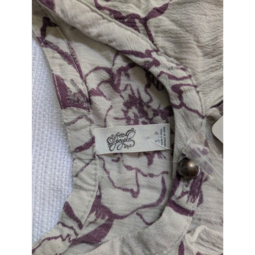 Free People Women’s NWT Purple Floral Tunic Size Small - Picture 6 of 8